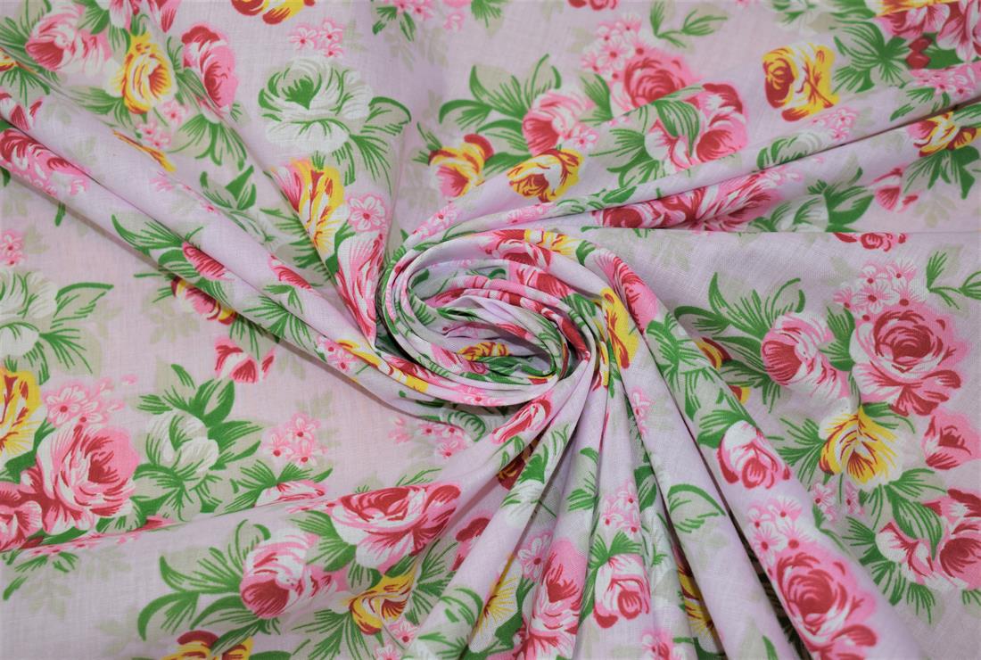 Floral Print PolyCotton Fabric
