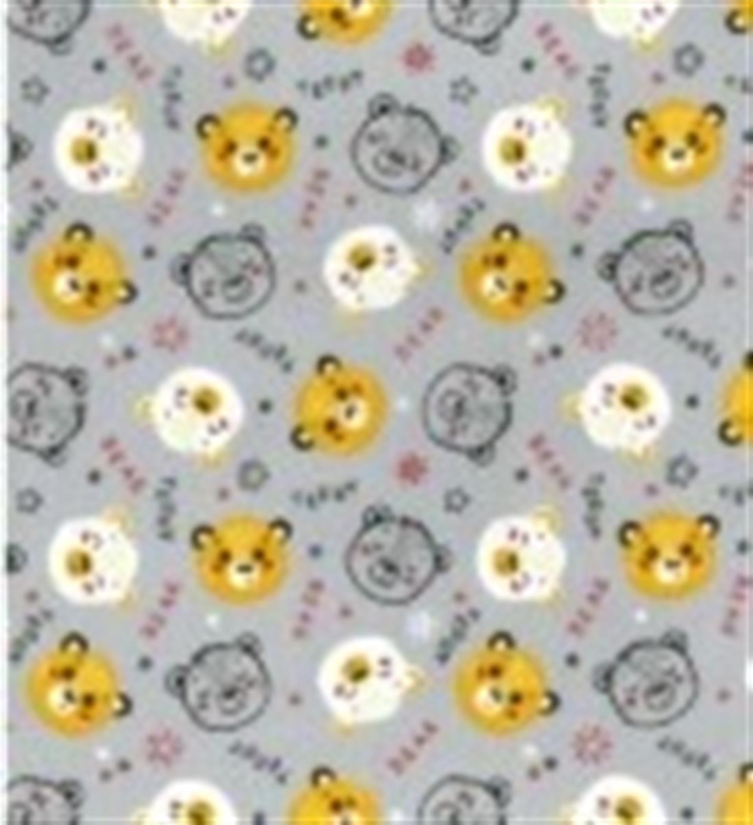 Teddy Bear Printed Polycotton Fabric