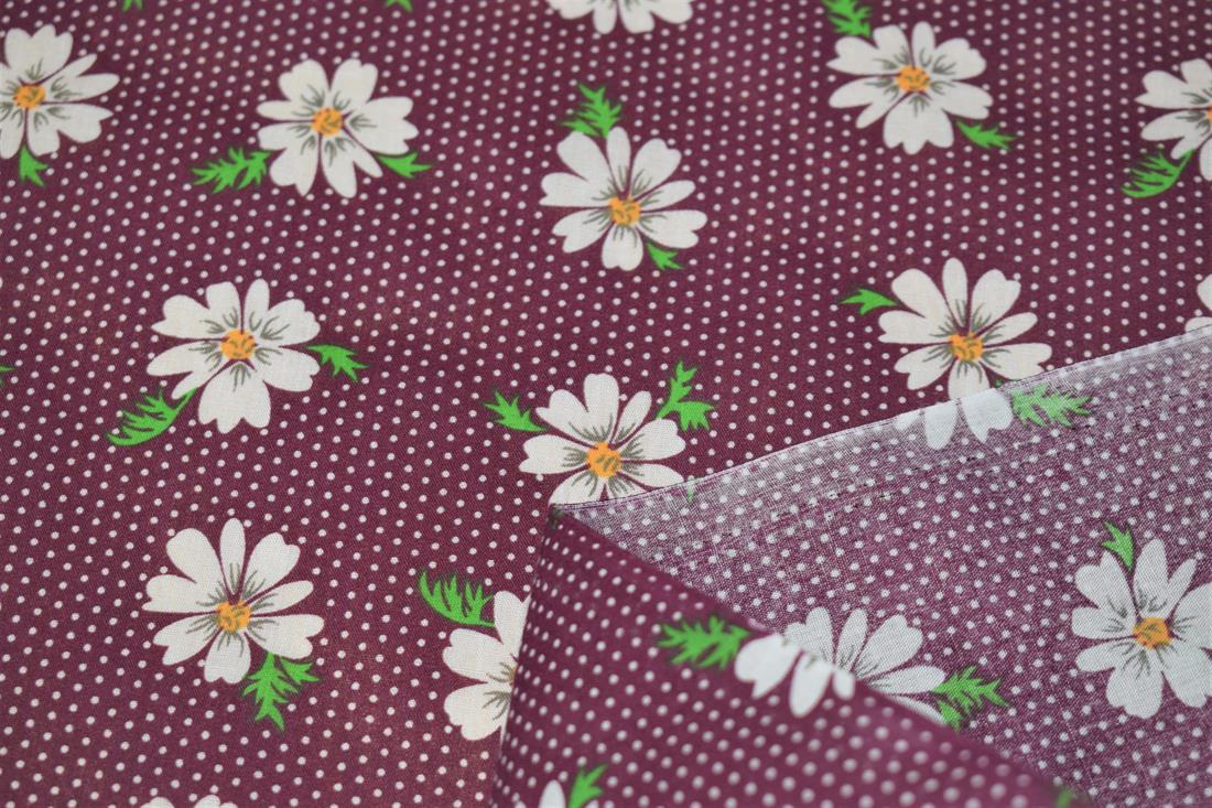 Daisy Print PolyCotton Fabric
