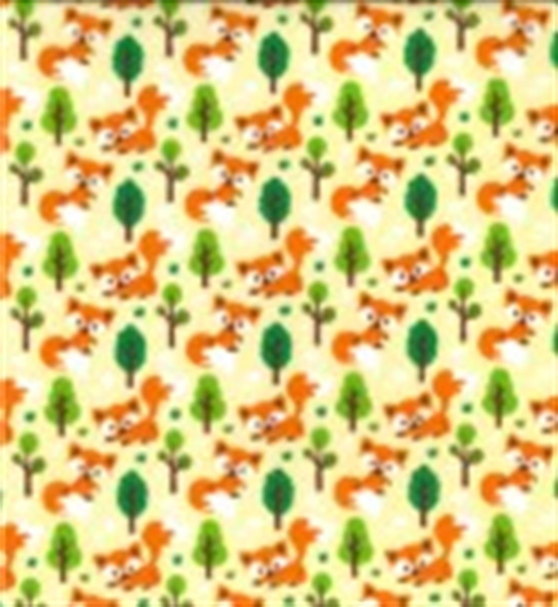 Foxes & Trees Printed Polycotton Fabric