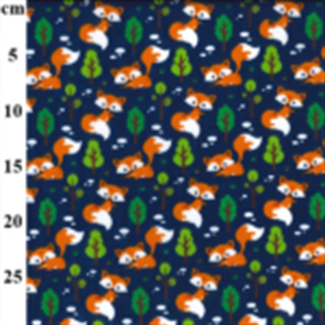 Foxes & Trees Printed Polycotton Fabric