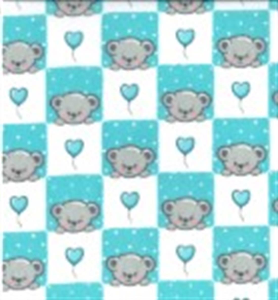 Teddy Bear Printed Polycotton Fabric
