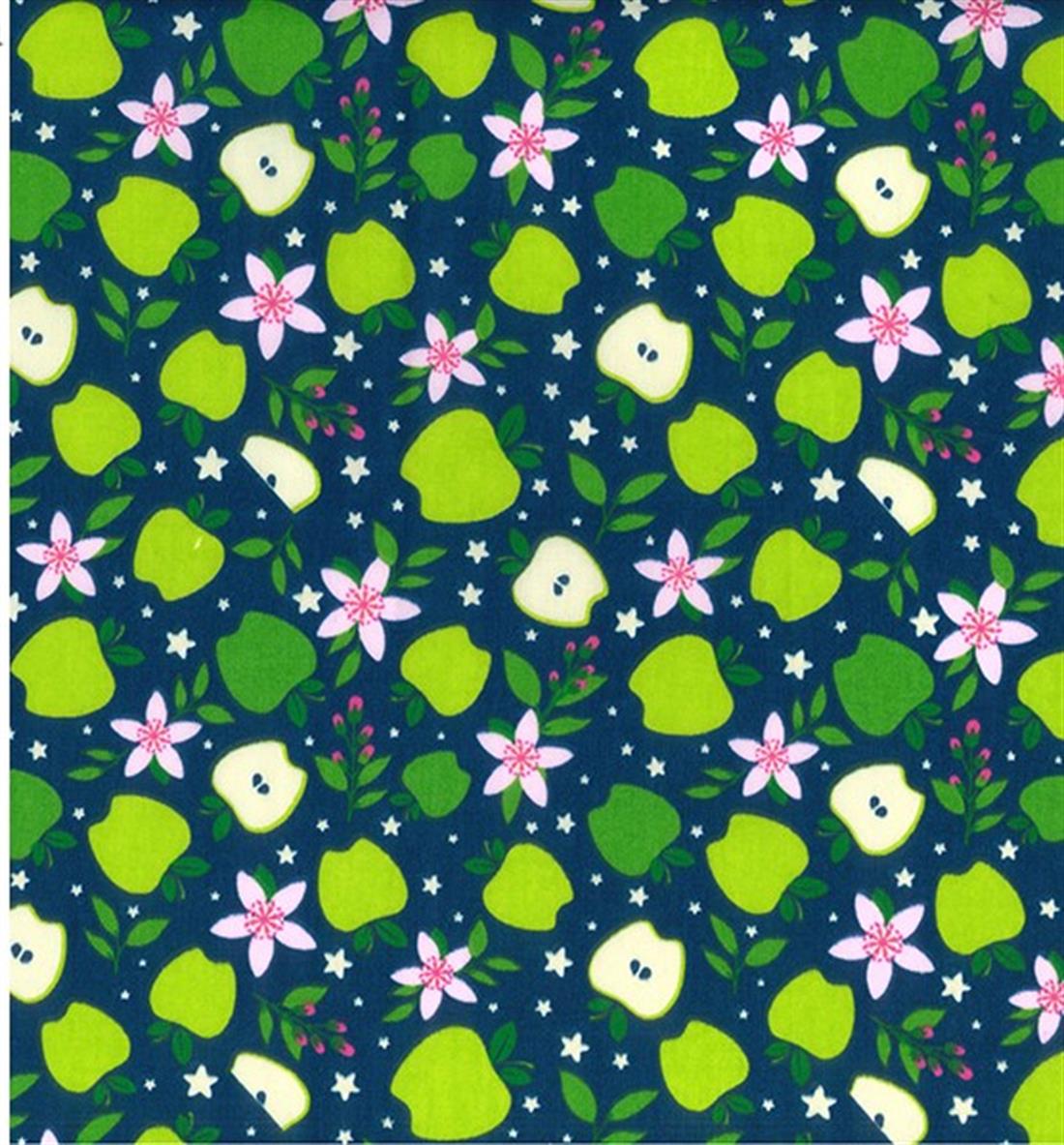 Apples Printed Polycotton Fabric