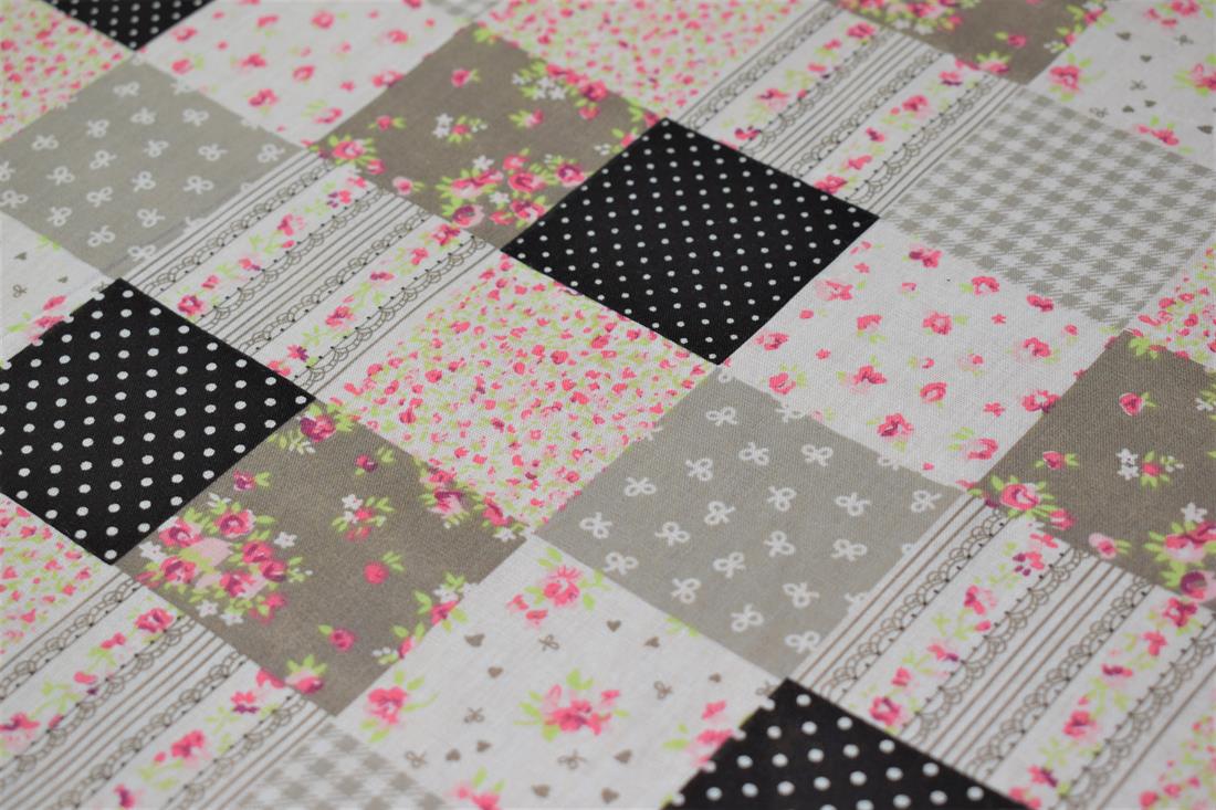 Patchwork Print PolyCotton Fabric