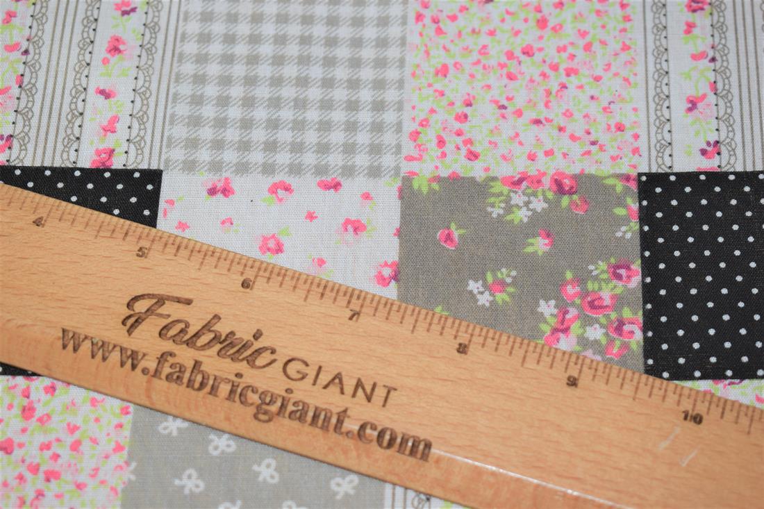 Patchwork Print PolyCotton Fabric