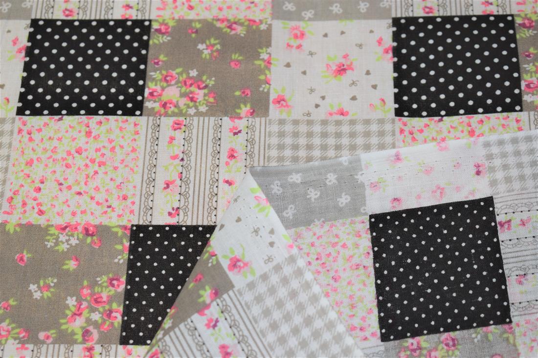 Patchwork Print PolyCotton Fabric