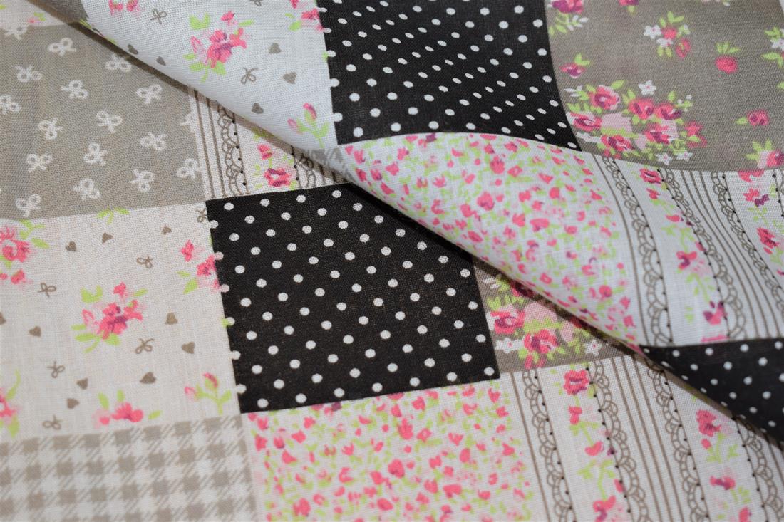 Patchwork Print PolyCotton Fabric