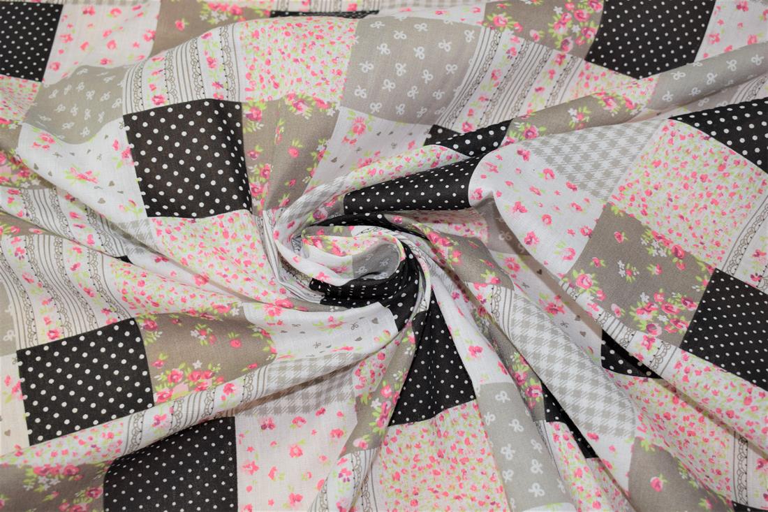 Patchwork Print PolyCotton Fabric