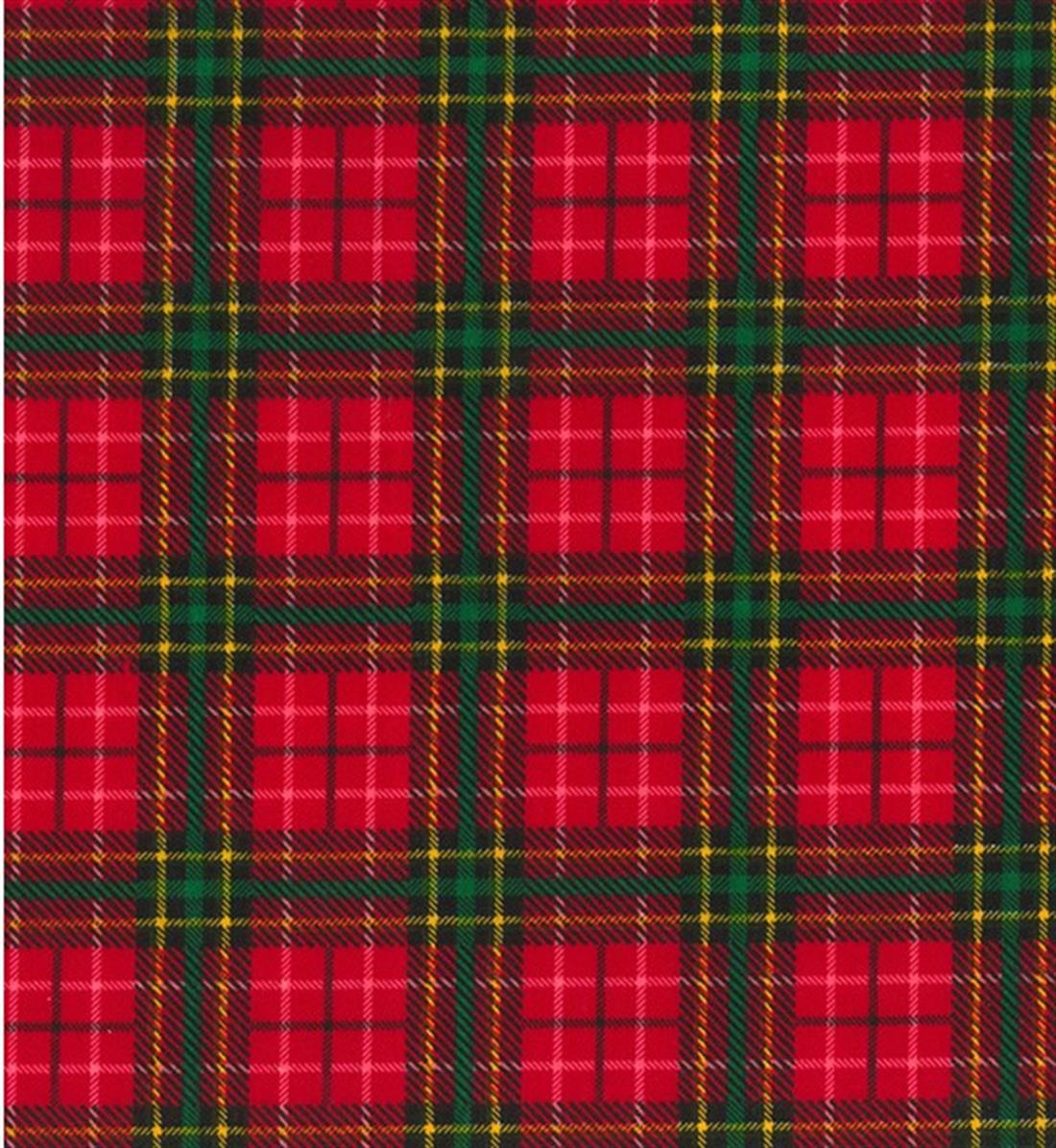 Xmas Festive Tartan Polycotton Fabric