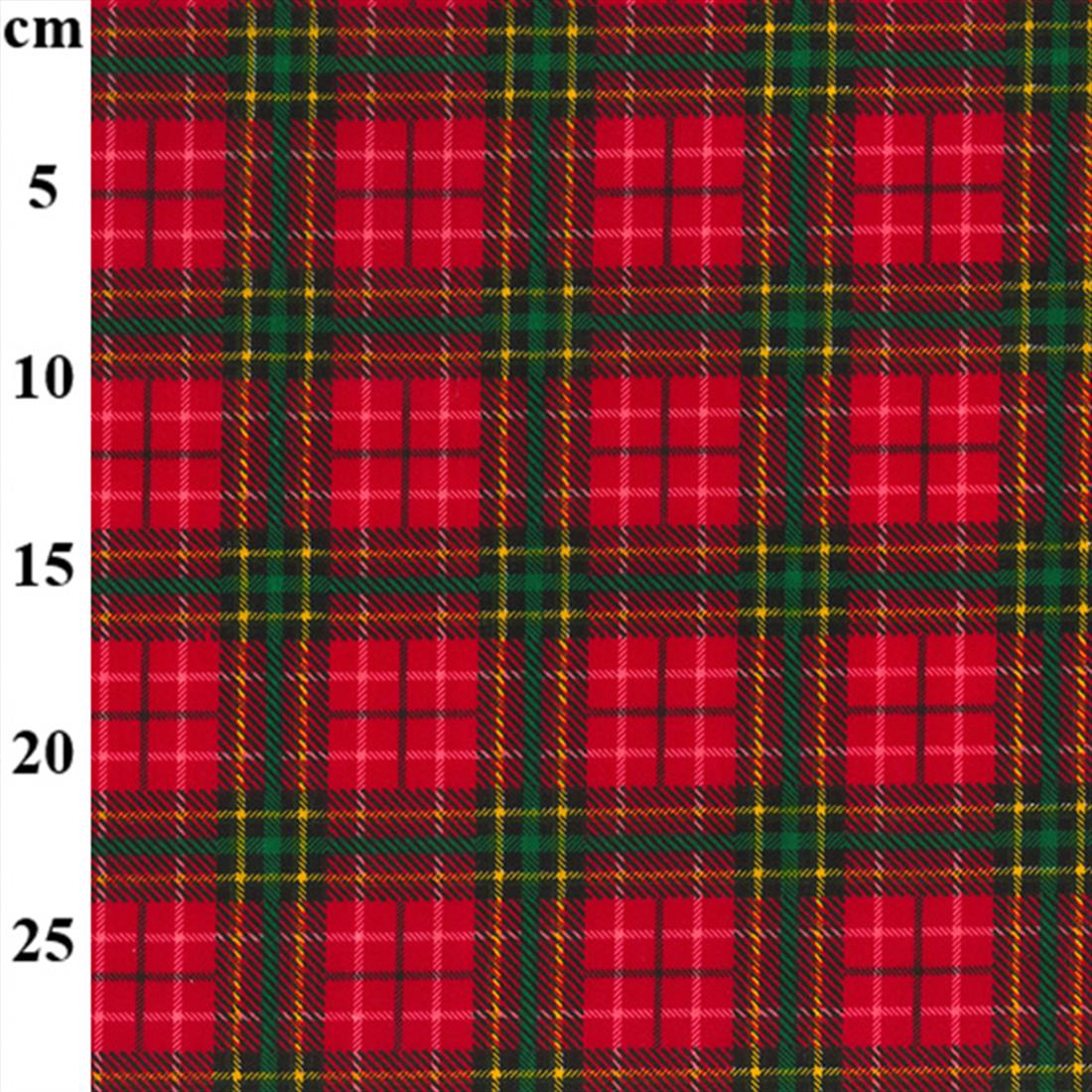 Xmas Festive Tartan Polycotton Fabric