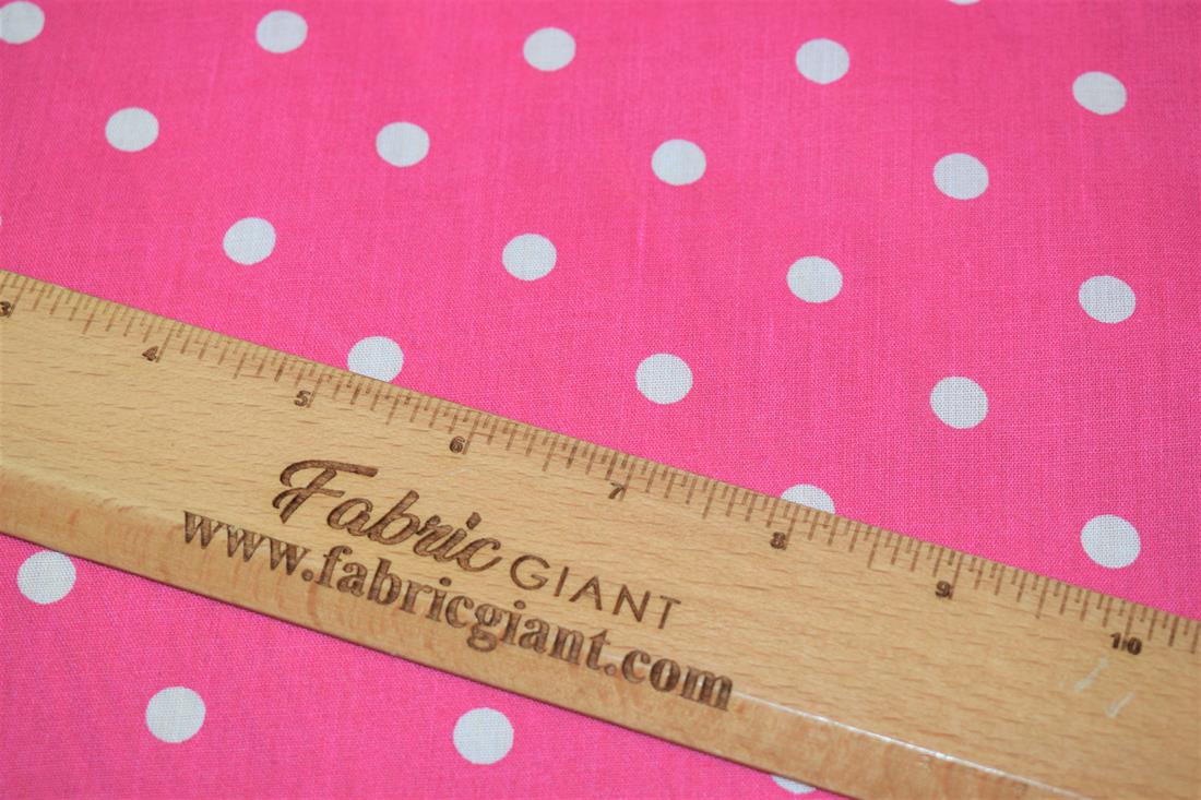 Printed Pin Spot Polycotton Fabric