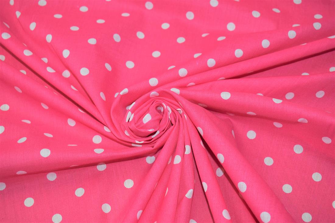 Printed Pin Spot Polycotton Fabric