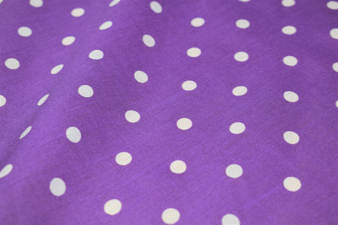 Printed Pin Spot Polycotton Fabric