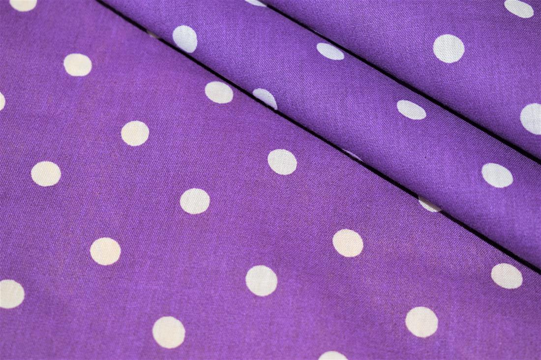 Printed Pin Spot Polycotton Fabric