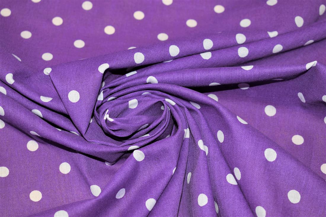 Printed Pin Spot Polycotton Fabric