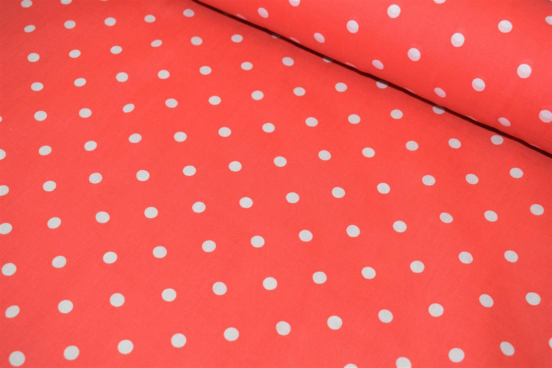 Printed Pin Spot Polycotton Fabric