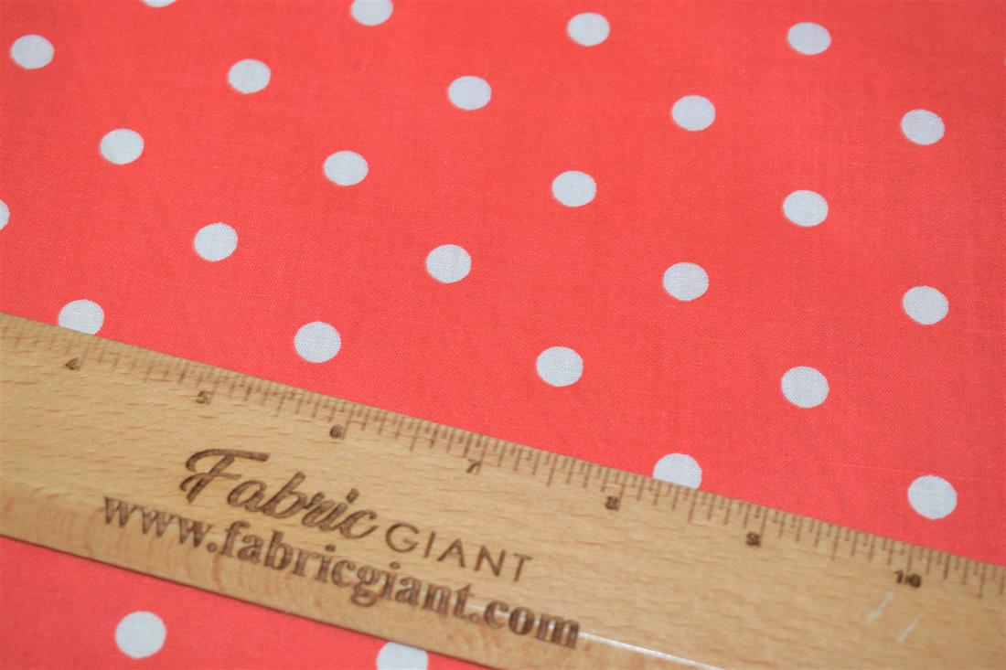 Printed Pin Spot Polycotton Fabric
