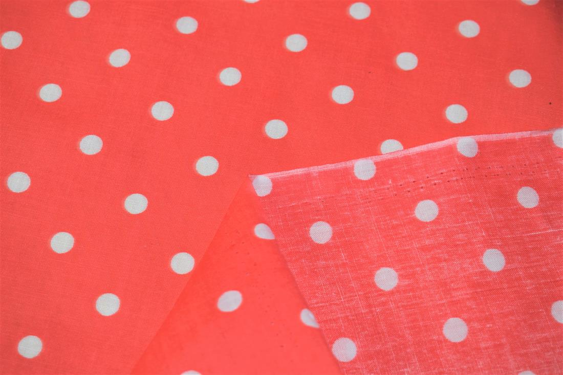 Printed Pin Spot Polycotton Fabric