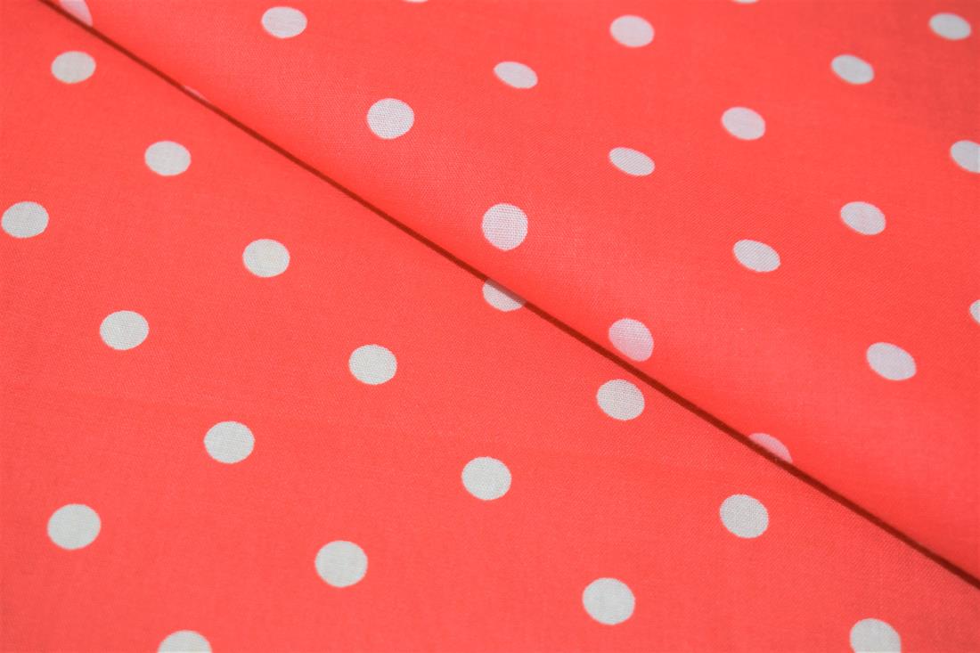 Printed Pin Spot Polycotton Fabric