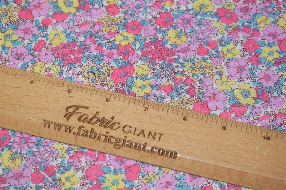 Small Floral Printed Polycotton Fabric