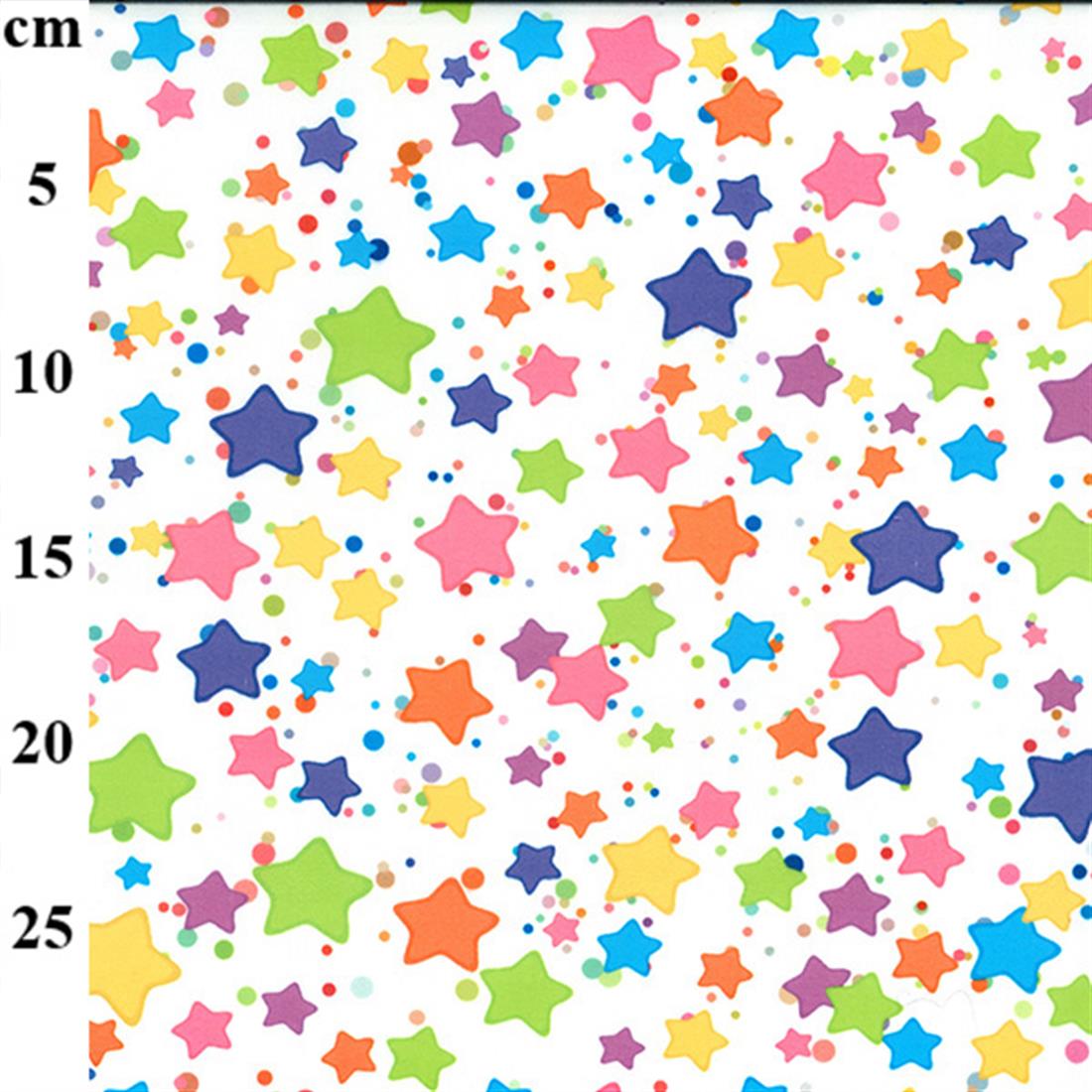 White Printed Polycotton Fabric