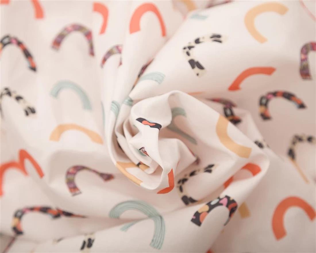 White MP Digital Polycotton Rainbow Brighten Your Creations with