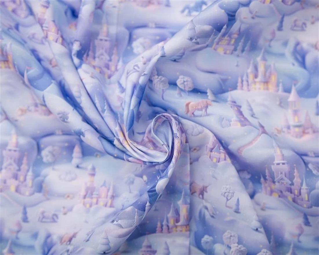 Purple MP Digital Polycotton 3D Winter Wonderland Bring the Magic of…