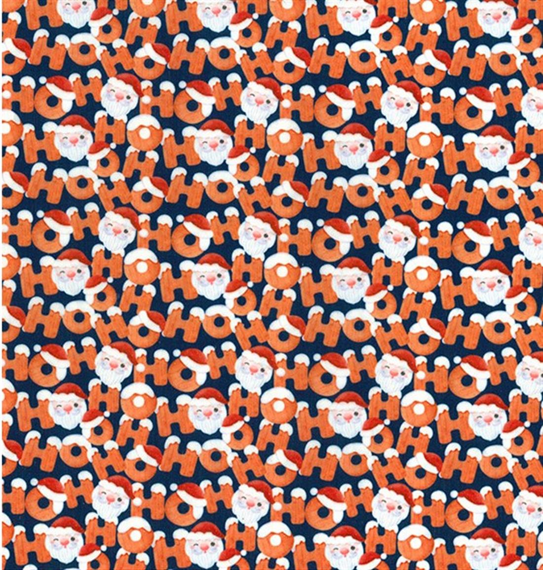 Santa Ho Printed Polycotton Fabric