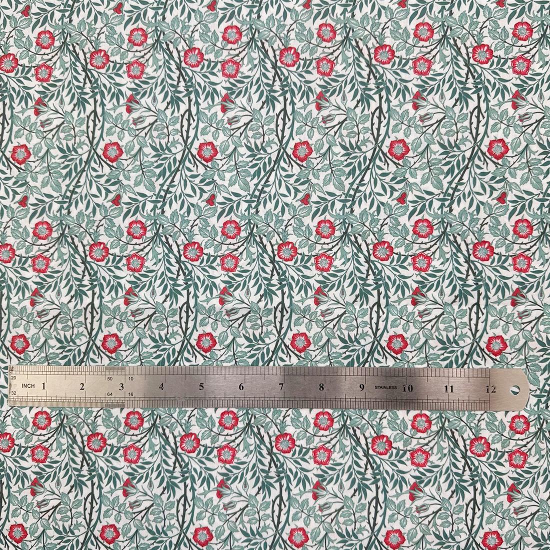 Azure Blue Sweet Briar Azure Printed Polycotton FabricThis Beautiful…