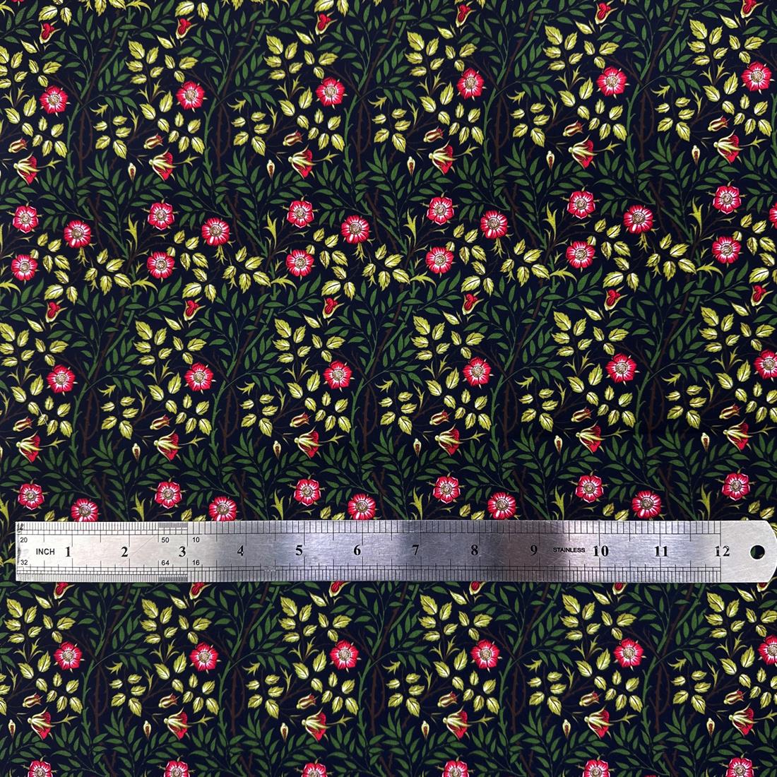 Sweet Briar Ebony Printed Polycotton FabricThis Beautiful Christmas…