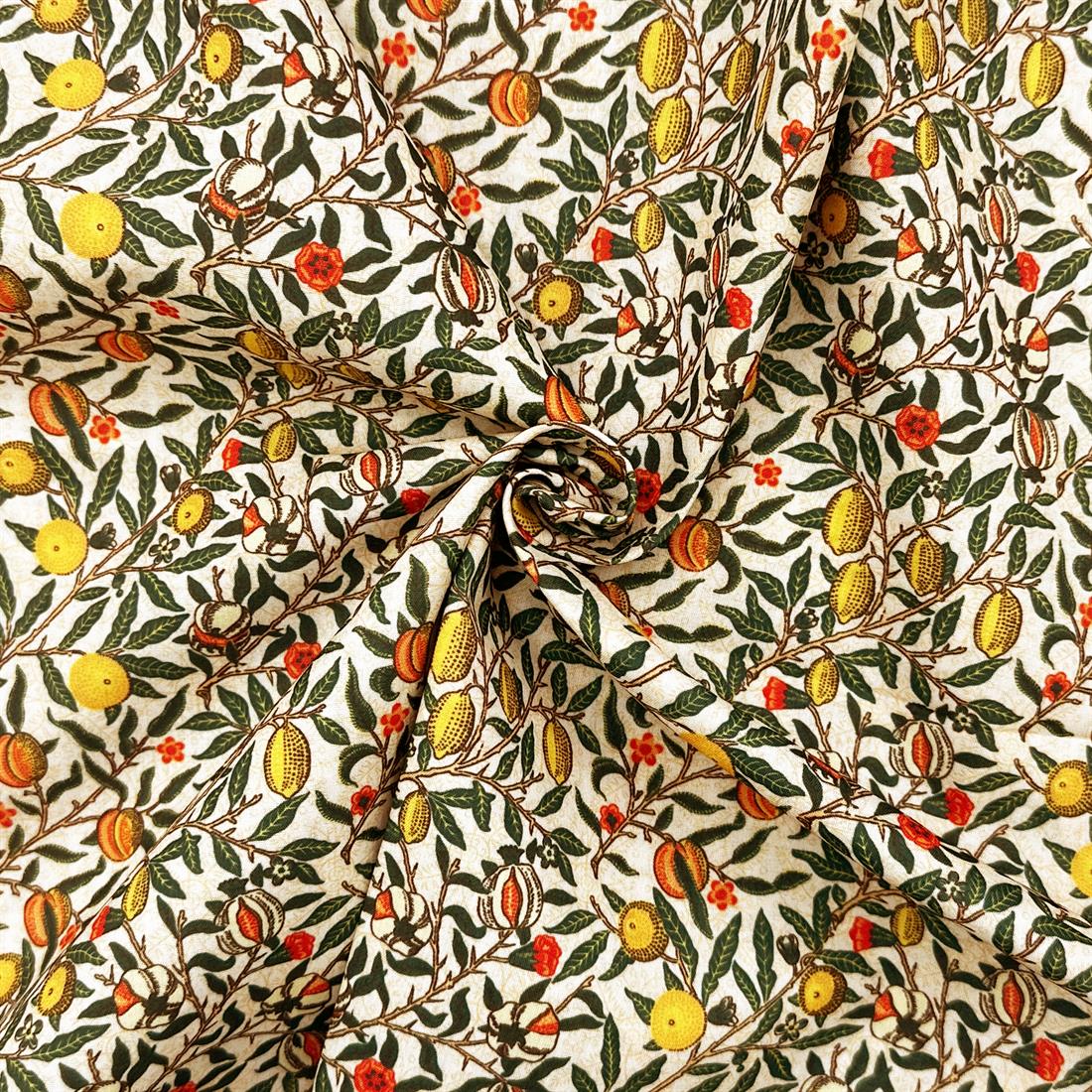 Pomegranate Cream Printed Polycotton FabricThis Beautiful Christmas…