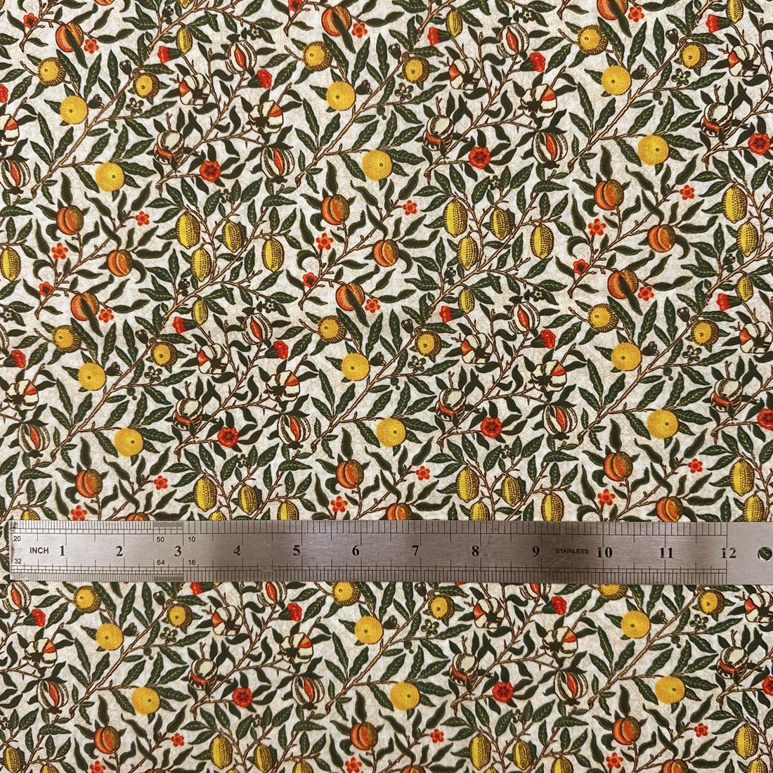 Pomegranate Cream Printed Polycotton FabricThis Beautiful Christmas…