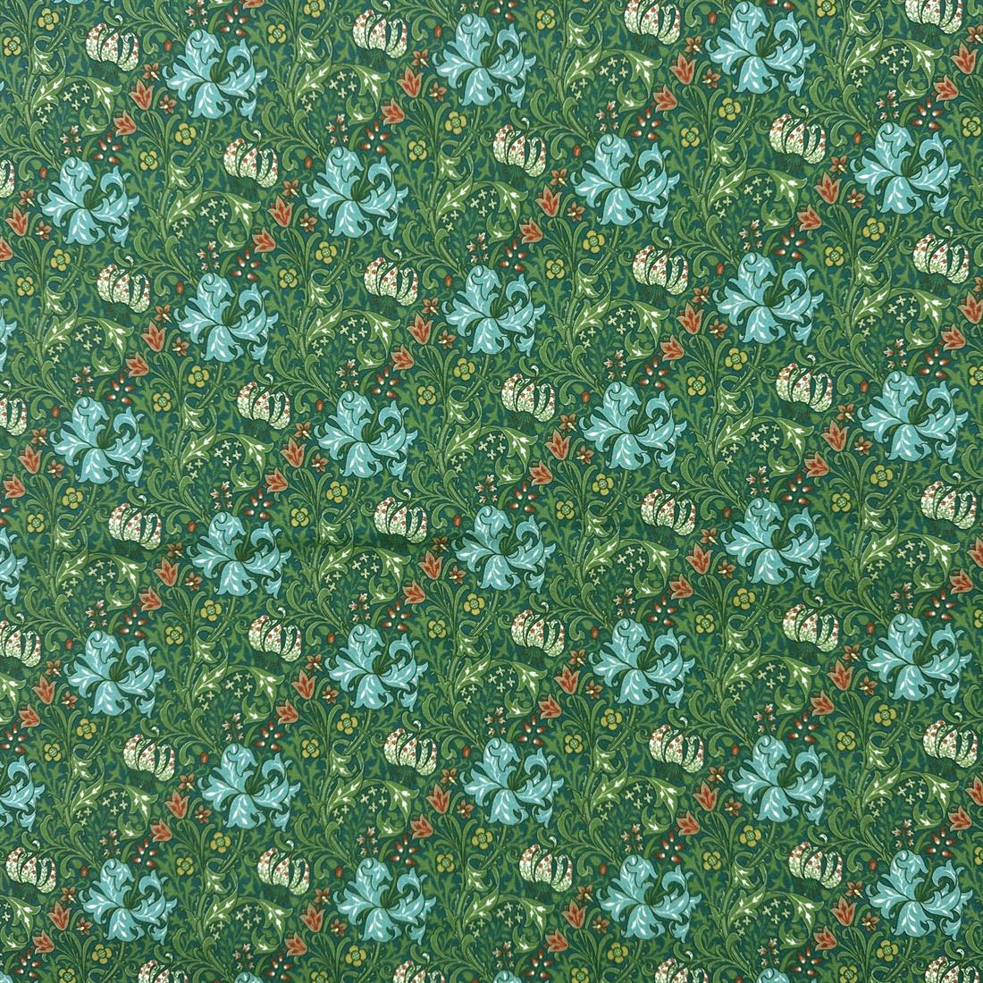 Golden Lily Green Printed Polycotton FabricThis Beautiful Christmas…
