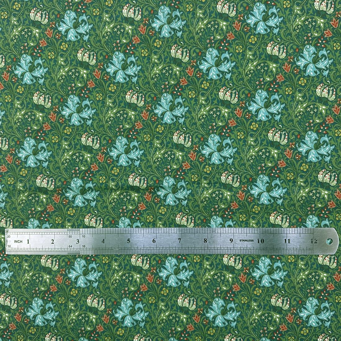 Golden Lily Green Printed Polycotton FabricThis Beautiful Christmas…