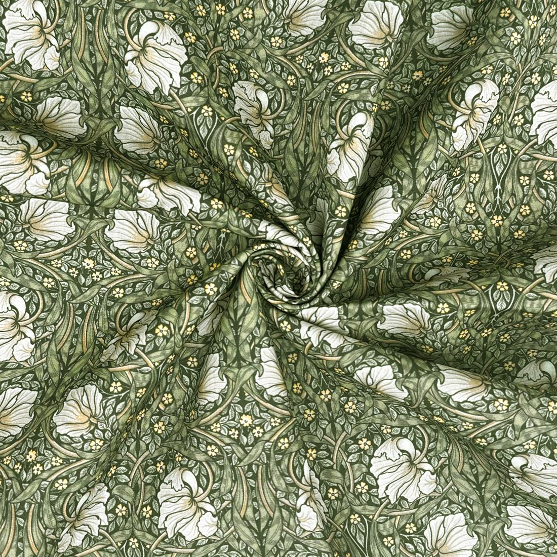 Pimpernel Olive Printed Polycotton FabricThis Beautiful Christmas…