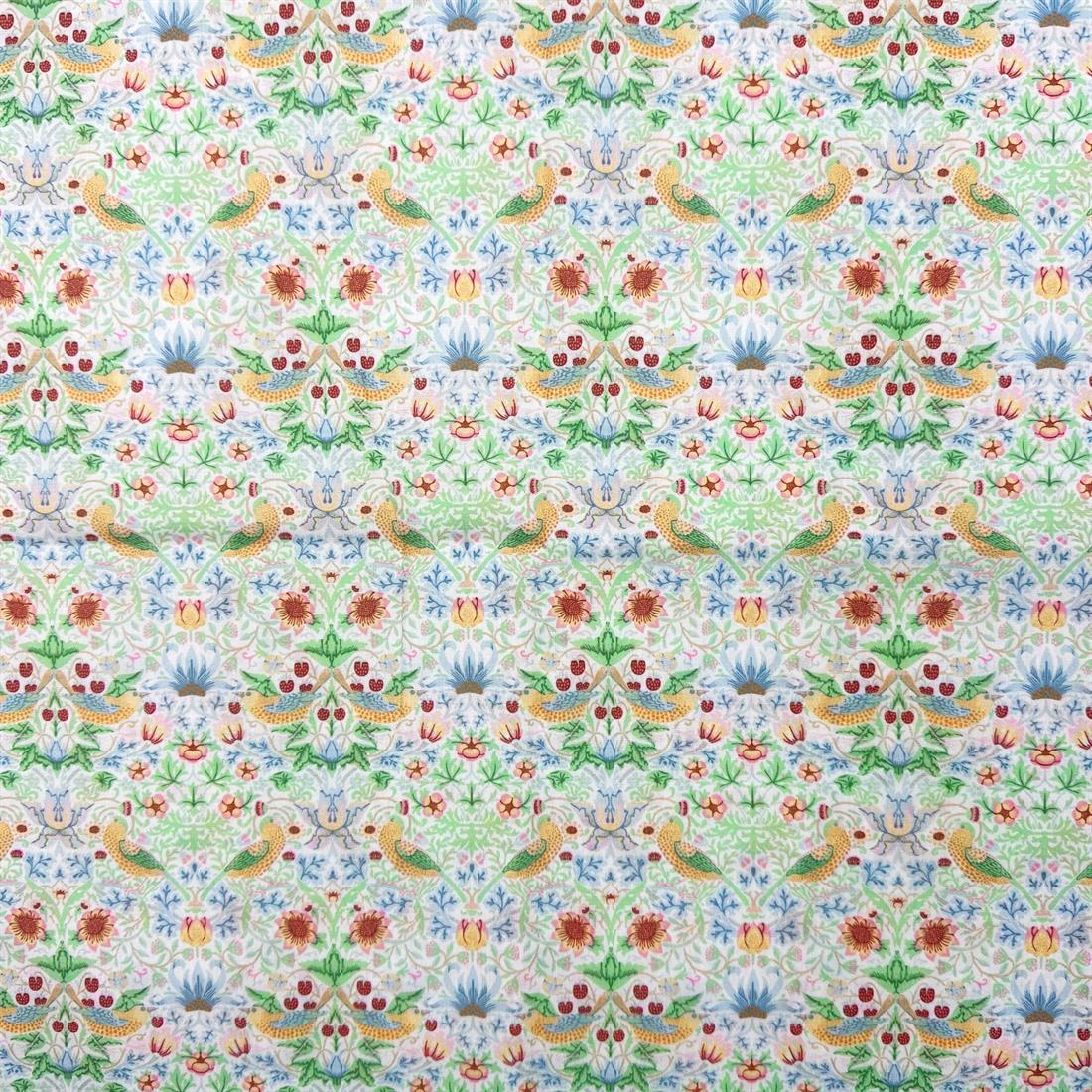 Strawberry Thief Pastel Mint Printed Polycotton FabricThis Beautiful…