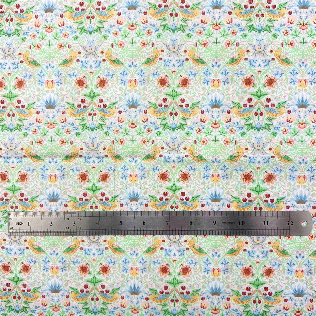 Strawberry Thief Pastel Mint Printed Polycotton FabricThis Beautiful…
