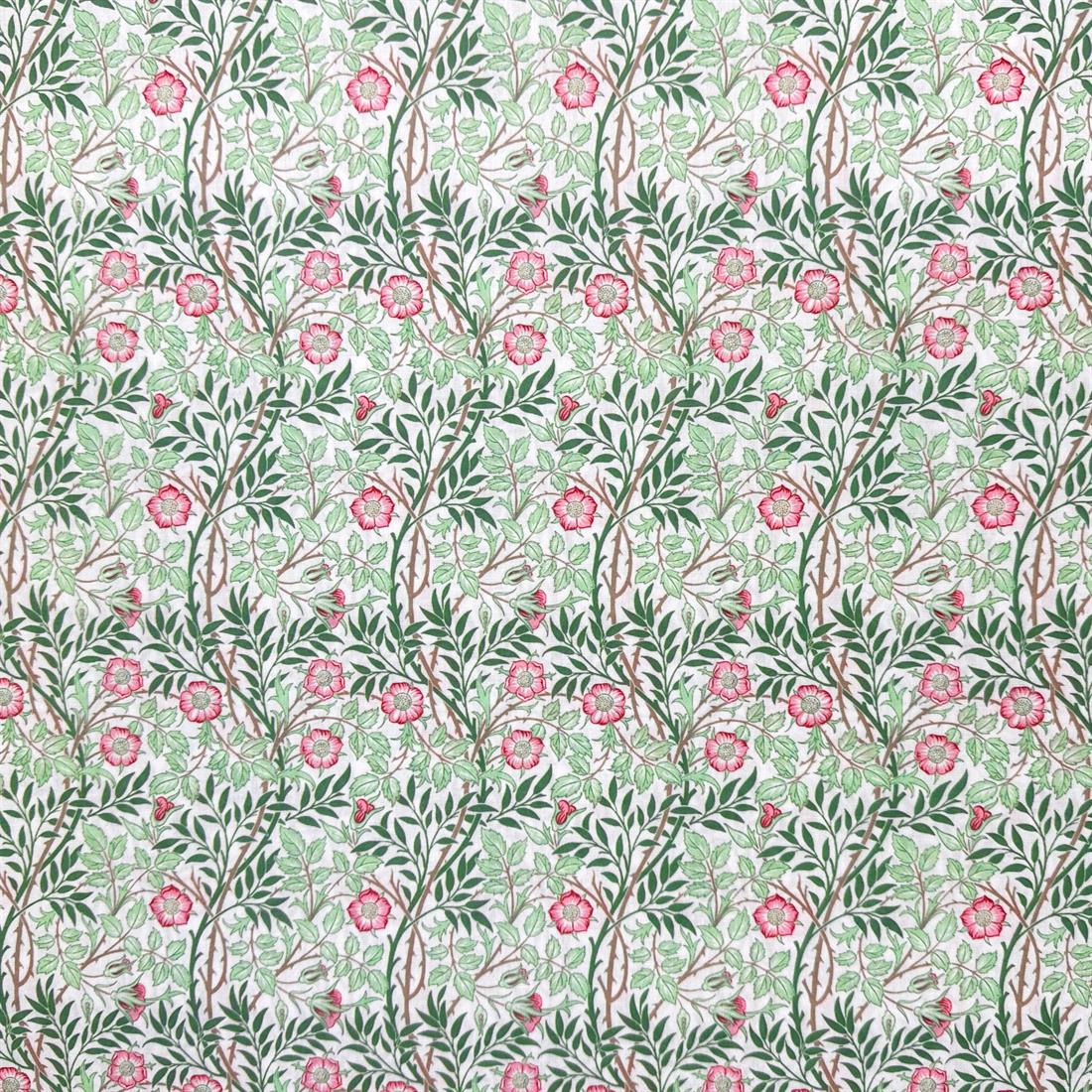 Sweet Briar Pastel Green Printed Polycotton FabricThis Beautiful…
