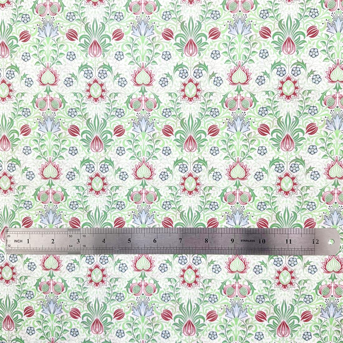 Persian Pastel Green Printed Polycotton FabricThis Beautiful…