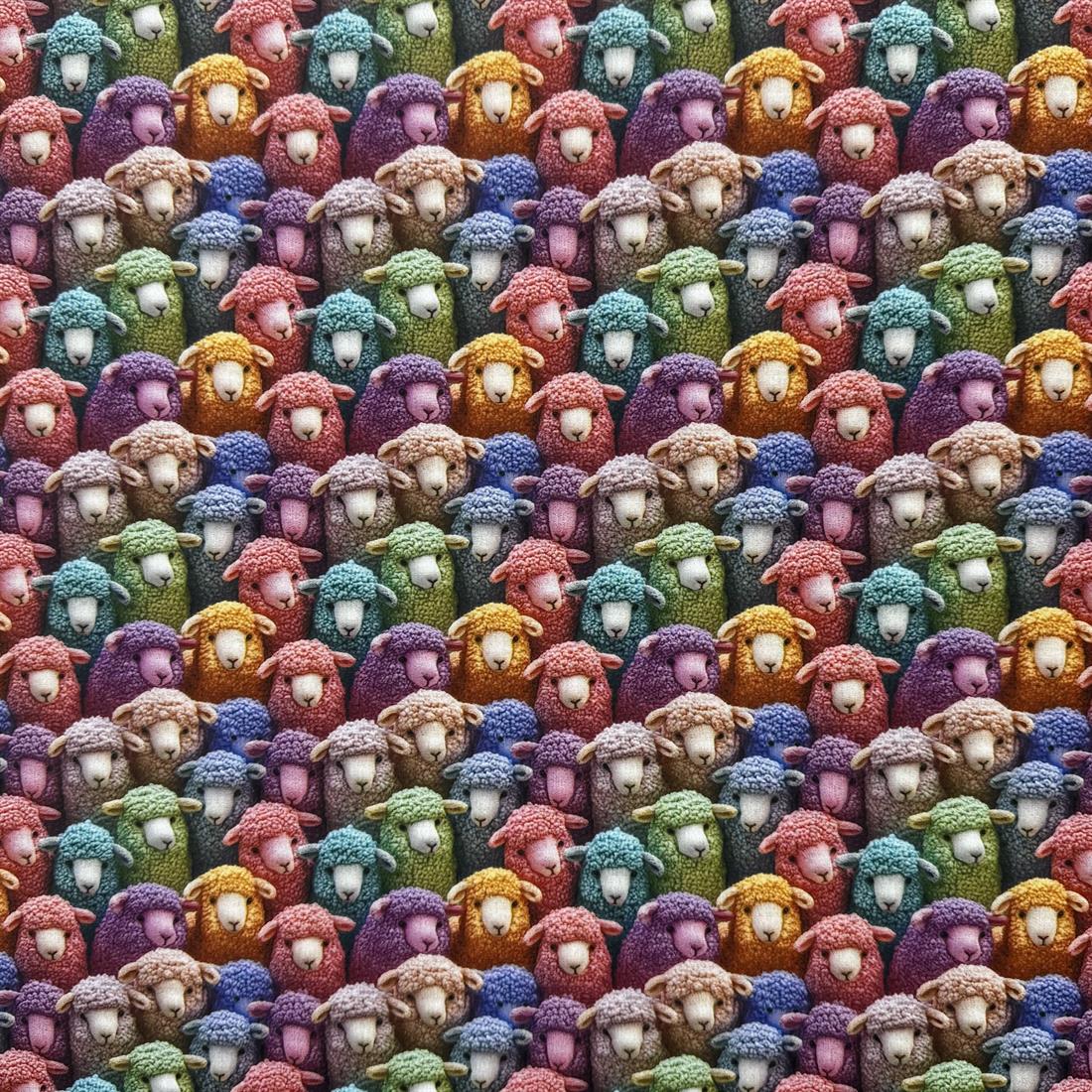 3D Sheep Multi Printed Polycotton FabricThis Beautiful Christmas…