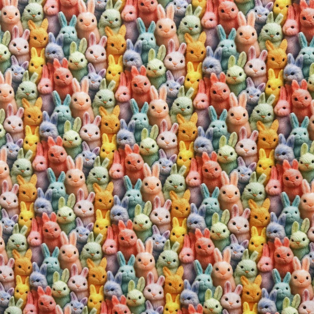 3D Rabbits Printed Polycotton FabricThis Beautiful Christmas Fabric