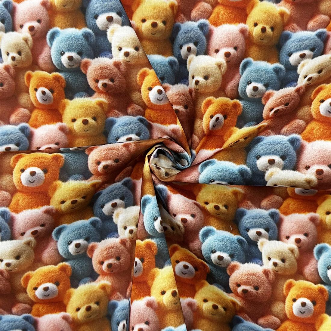 3D Bears Printed Polycotton FabricThis Beautiful Christmas Fabric