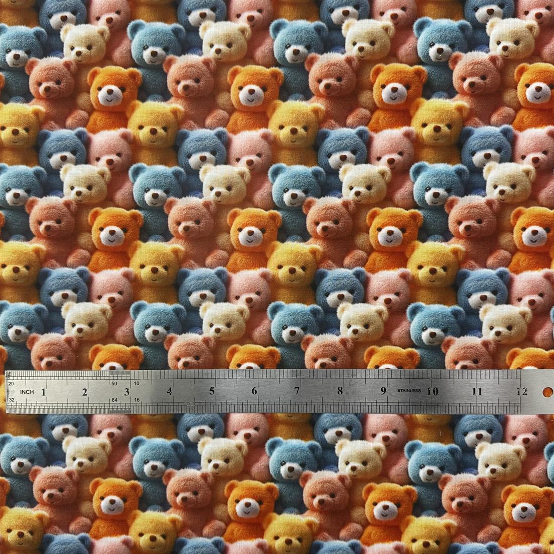 3D Bears Printed Polycotton FabricThis Beautiful Christmas Fabric
