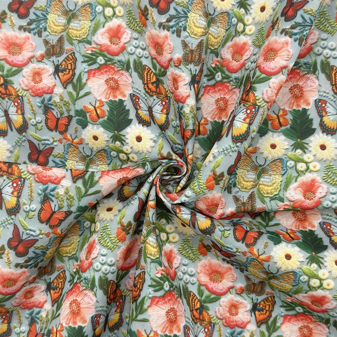 3D Butterfly Garden Printed Polycotton FabricThis Beautiful Christmas…