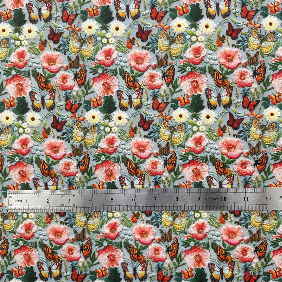 3D Butterfly Garden Printed Polycotton FabricThis Beautiful Christmas…