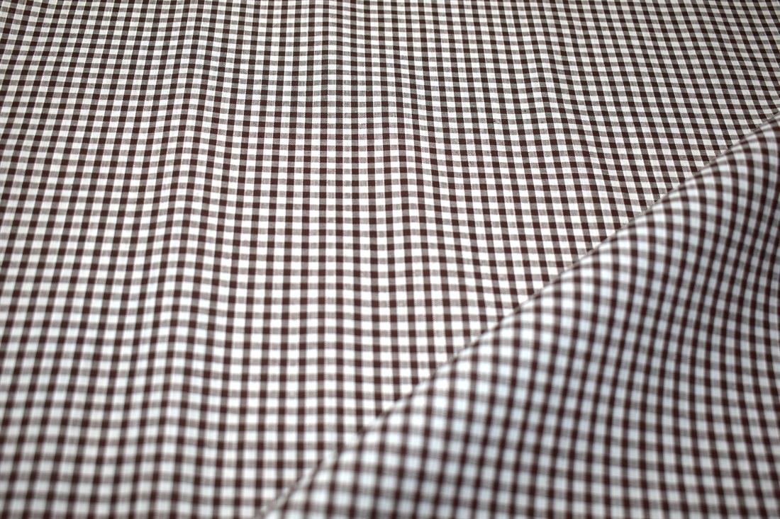 Gingham Small Check 1/8 Printed Polycotton Fabric