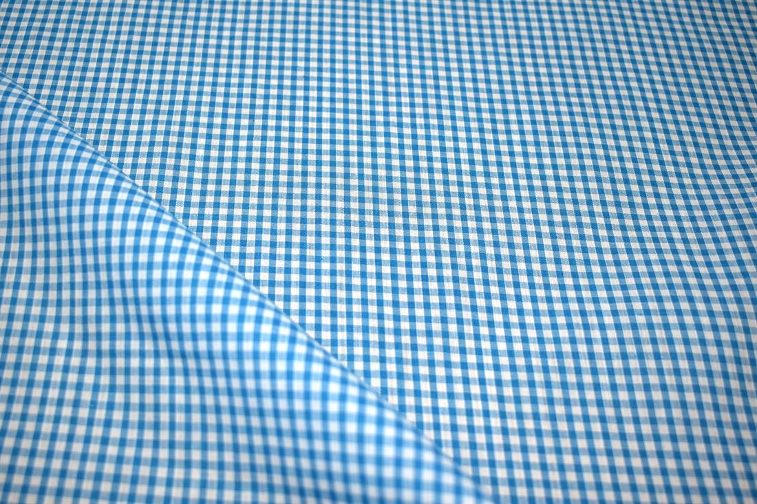 Gingham Small Check 1/8 Printed Polycotton Fabric