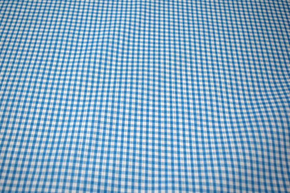 Gingham Small Check 1/8 Printed Polycotton Fabric