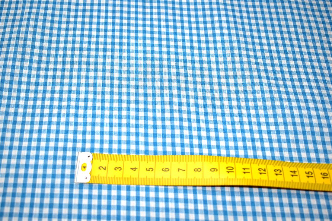 Gingham Small Check 1/8 Printed Polycotton Fabric