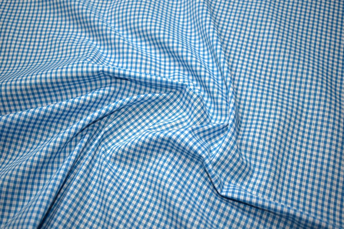 Gingham Small Check 1/8 Printed Polycotton Fabric